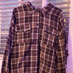 Cute Brown Button Down Flannel